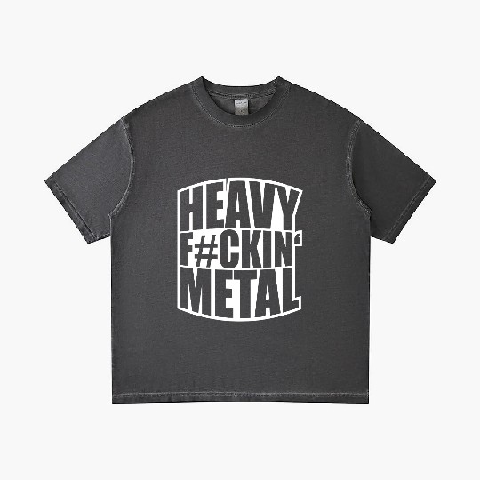 Heavy F#ckin' Metal Hard Rock Fun Music Text Quote Gradient T Shirts