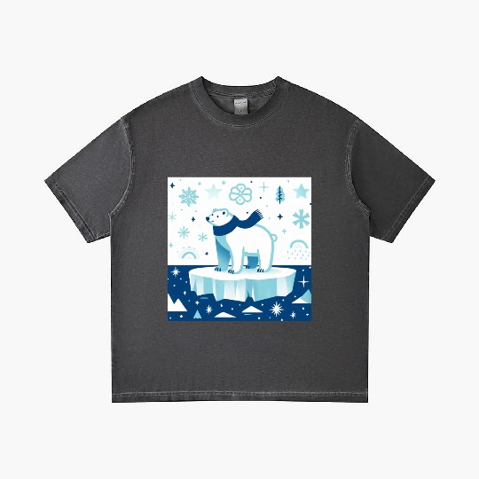 Polar Bear in Winter Wonderland Gradient T Shirts