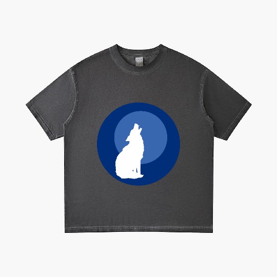 Wolf Moon Nature Vector Gradient T Shirts