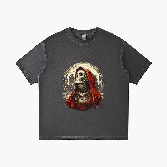 Santa Muerte Saint Death Mexican Sugar Skull Gradient T Shirts
