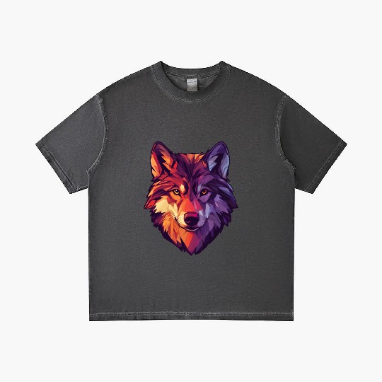 Floral Wolf Vintage Flowers Wolf Face for Wolves Gradient T Shirts