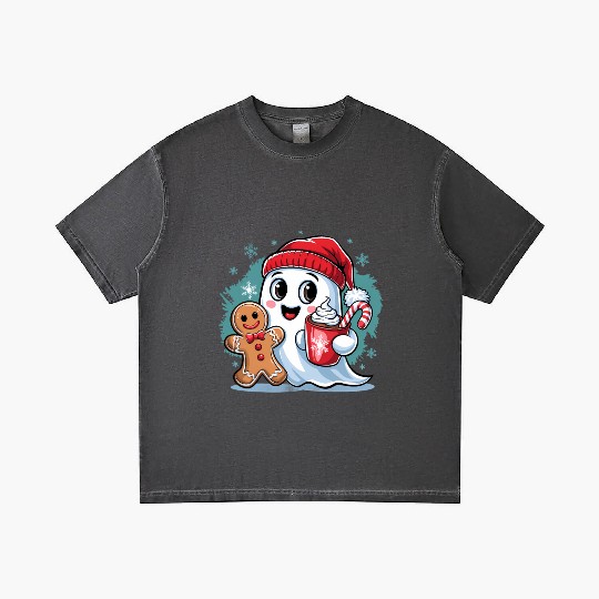 Cute Christmas Ghost Gradient T Shirts