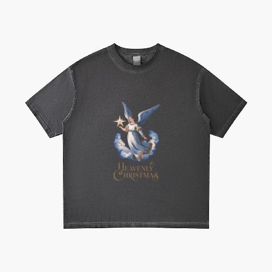 Heavenly Christmas Angel with Star Holiday Art Gradient T Shirts
