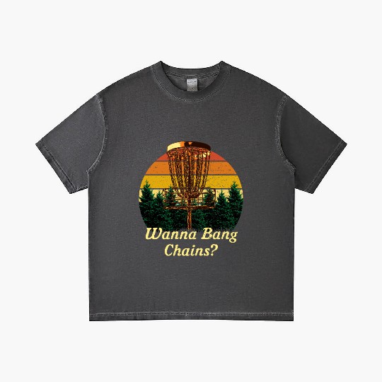 Wanna Bang Chains Disc Golf Adult Humor Golfer Nau Gradient T Shirts