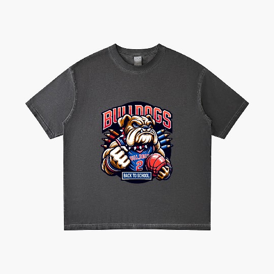 Bulldogs Mascot Back To School Team Spirit Gradient T Shirts
