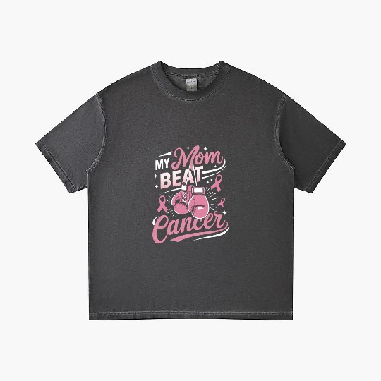 My Mom Beat Cancer Breast Cancer Awareness Gradient T Shirts