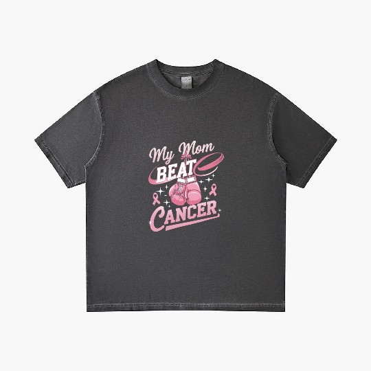 My Mom Beat Cancer Breast Cancer Awareness Gradient T Shirts
