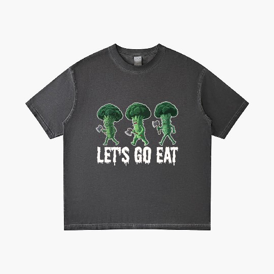 Let's Go Eat Broccoli Attack Gradient T Shirts