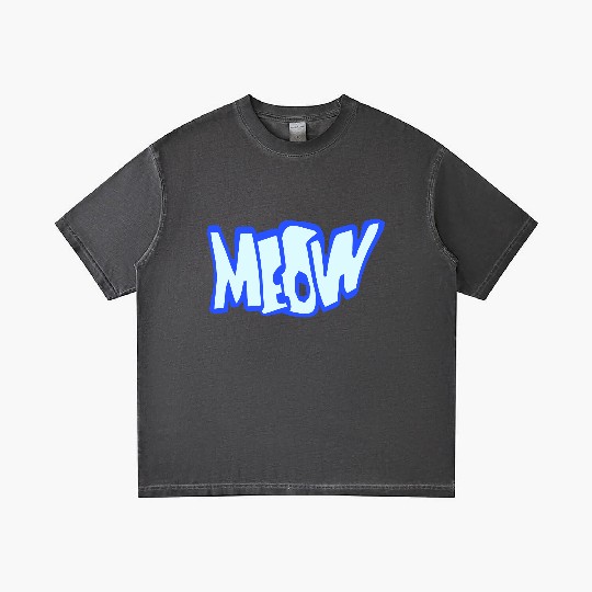 Funny Meow Cat Cartoon Text Quote Comic Letters Gradient T Shirts