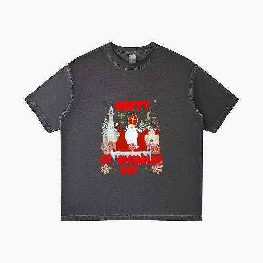 Happy saint Nicholas dayretro logo Gradient T Shirts
