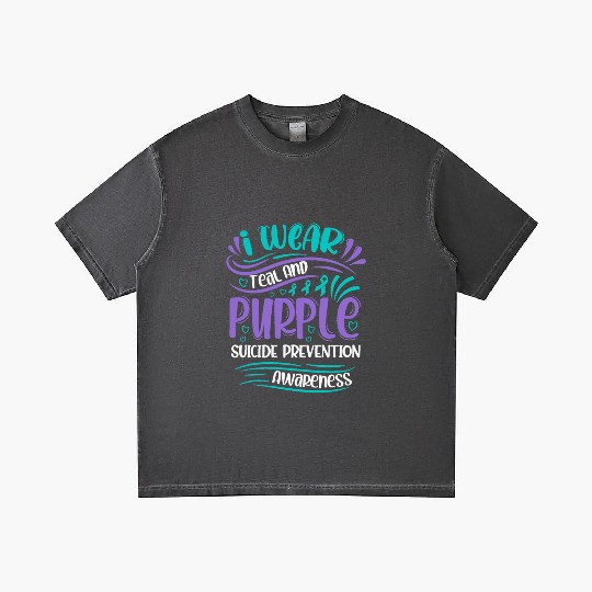 Wellness Collection - I Wear Purple & Teal Gradient T Shirts