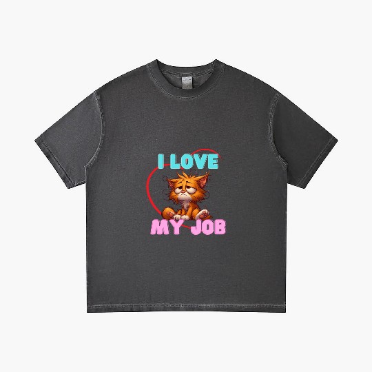 Sad Cat Gradient T Shirts – I Love My Job Funny Apparel