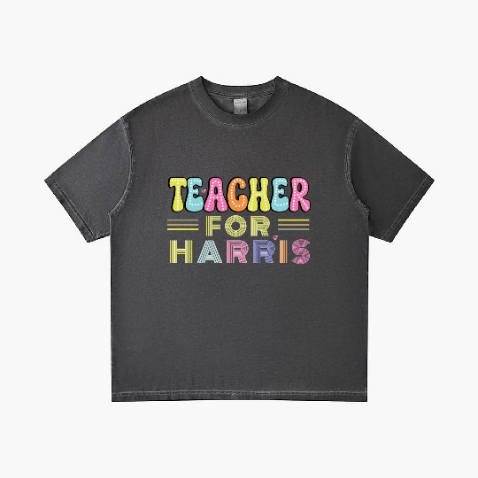 Teacher For Harris US President Election Design Gradient T Shirts