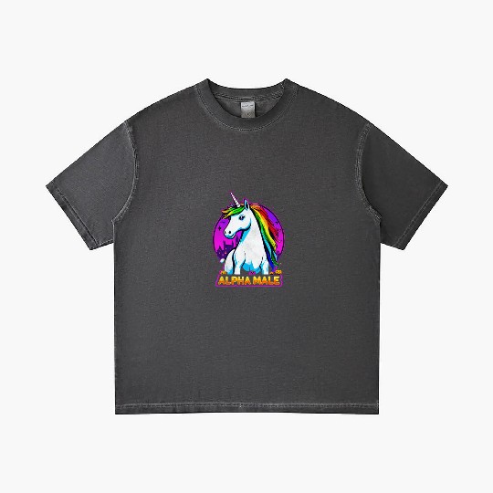 Alpha male LGBT unicorn Halloween Neon Colors Gradient T Shirts