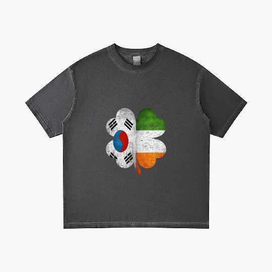 Korean Irish Shamrock South Korea Ireland Flag Gradient T Shirts