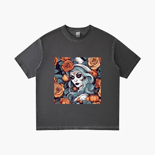 Gothic Day of the Dead Witch Gradient T Shirts