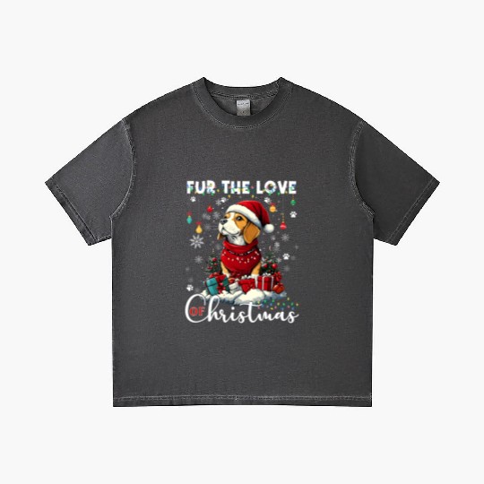Beagle Christmas Tree Lights Decorations Dog Lover Gradient T Shirts