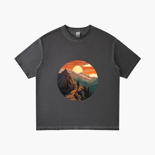 Hiking Nature Vacation Gradient T Shirts