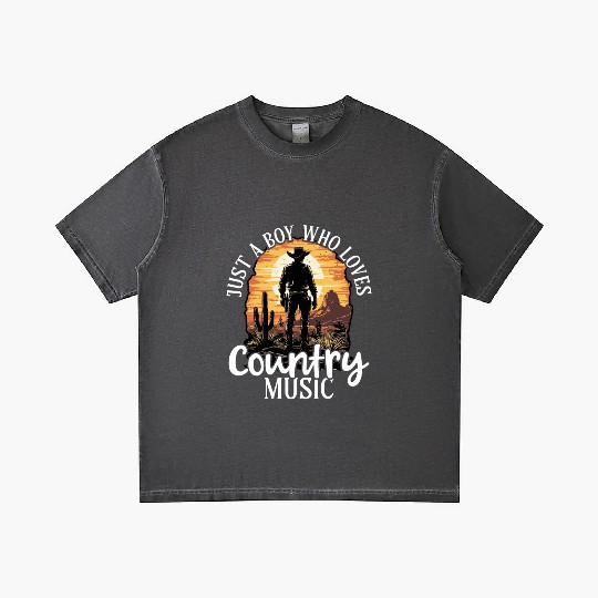 Just A boy Who Loves Country Music Gradient T Shirts