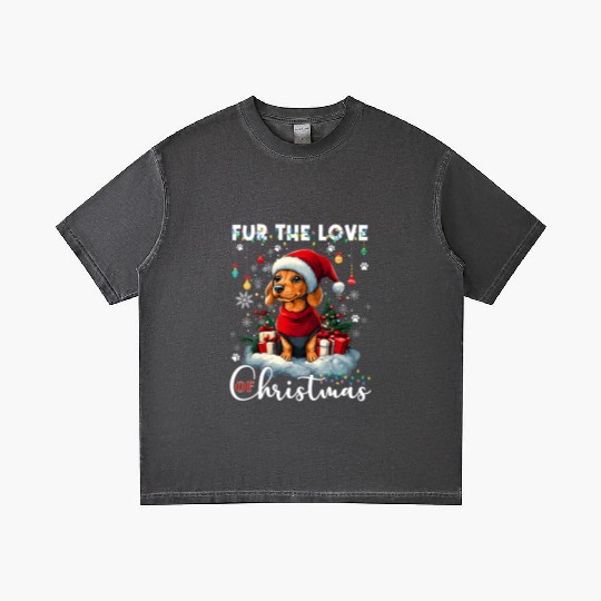 Dachshund Christmas Tree Lights Decorations Dog Gradient T Shirts