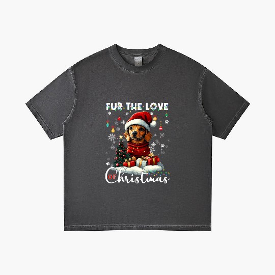 Dachshund Christmas Tree Lights Decorations Dog Gradient T Shirts