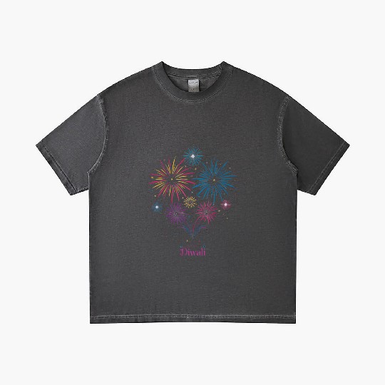 Joyous Fireworks for Diwali Festival Gradient T Shirts