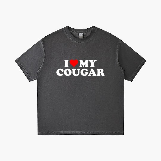 I Love Cougars Cougar Humor Valentine's Day 3BK1 Gradient T Shirts