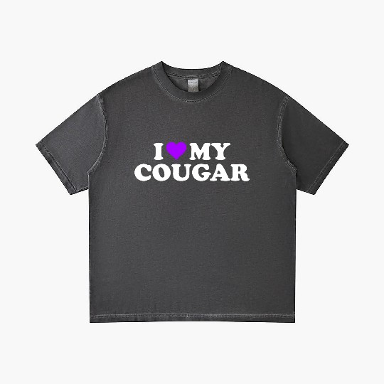 I Love Cougars Cougar Humor Valentine's Day 3BK4 Gradient T Shirts