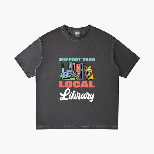 Support Your Local Library Books Reading Gradient T Shirts