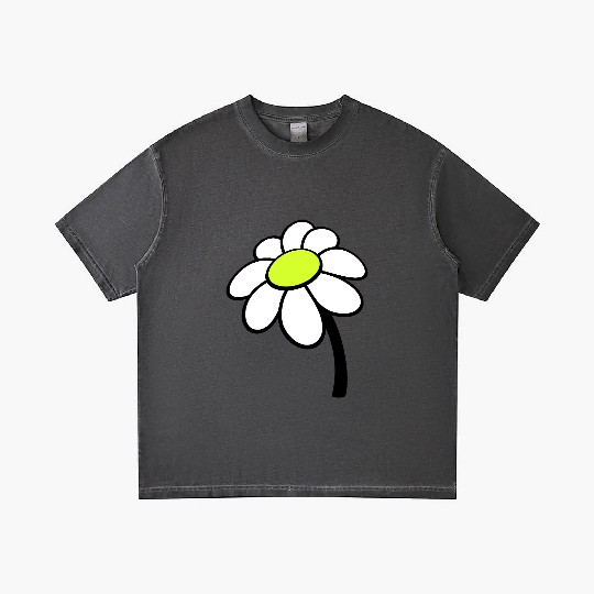 Small Daisy Flower White Decorative Nature Design Gradient T Shirts