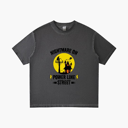 Nightmare on Power Line Street – Lineman Halloween Gradient T Shirts