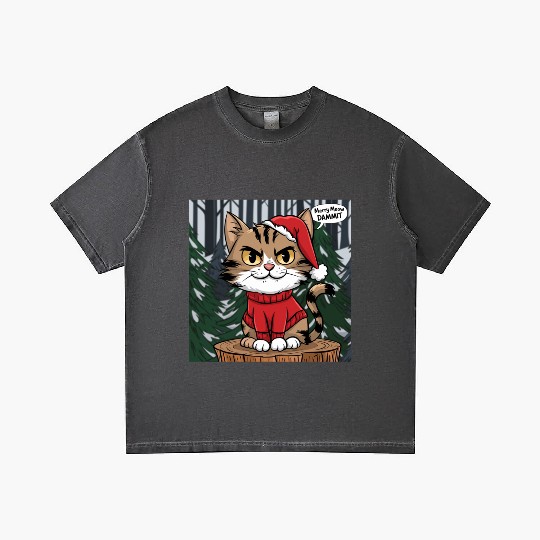 Merry Meow Dammit Cat Gradient T Shirts