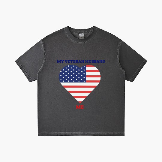 M y Veteran Husban Heart Me Gradient T Shirts