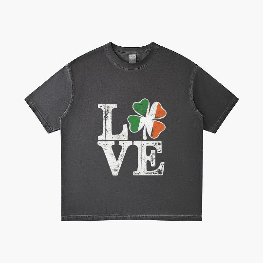 St Patricks Day Love Lucky Irish Shamrock Green Gradient T Shirts