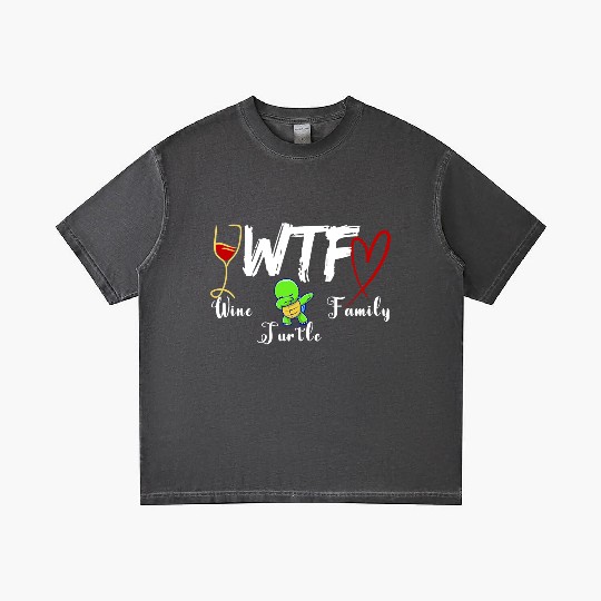 WTF Wine Turtle Family Gradient T Shirts