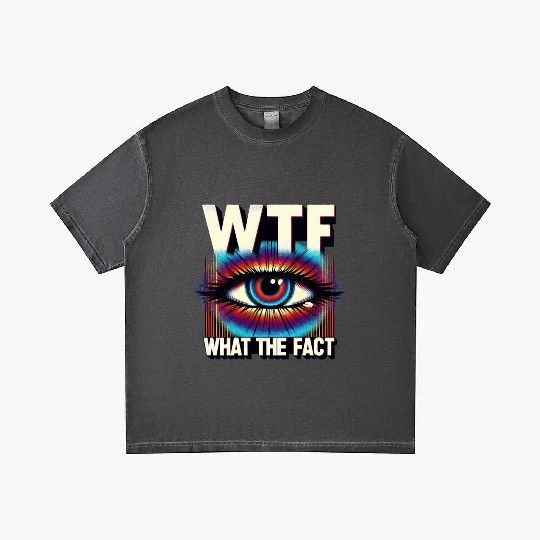 WTF What The Fact Funny Science Eye Illusion Pun Gradient T Shirts