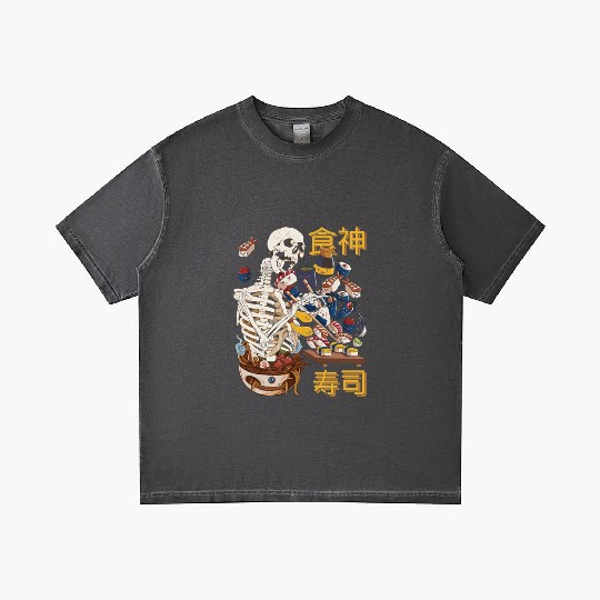 Goth Skeleton Gradient T Shirts Japanese Gradient T Shirts Sushi
