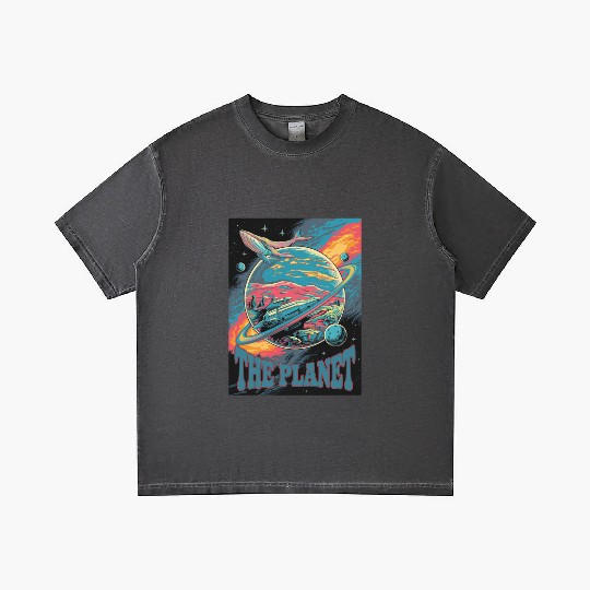 Space Whale Adventure on a Mysterious Planet Gradient T Shirts