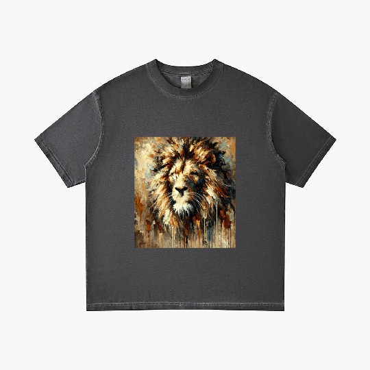 Abstract Lion Face Gradient T Shirts