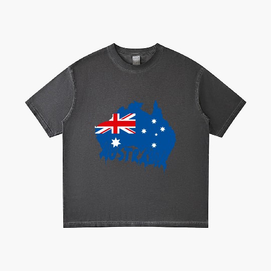 Aussie Flag Map Gradient T Shirts Design