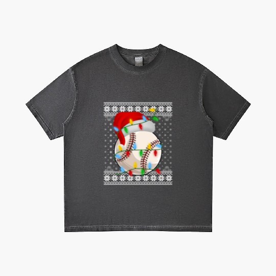Baseball Christmas Gradient T Shirts