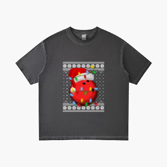 Bowling Ball Christmas Gradient T Shirts