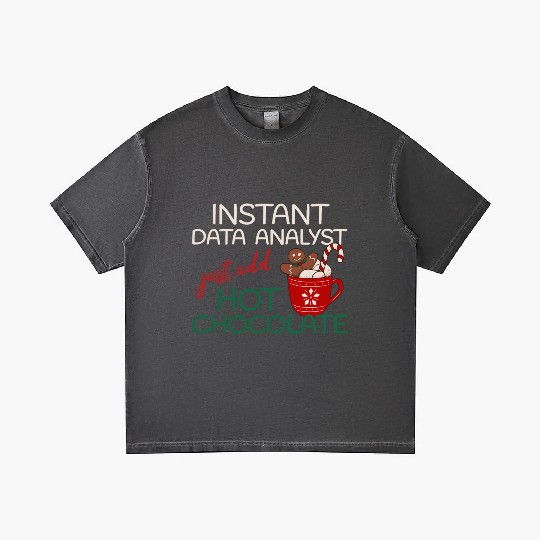 Data Analyst xmas just add hot Chocolate Christmas Gradient T Shirts