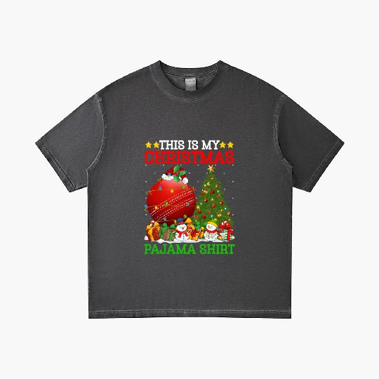 Cricket Ball Christmas Tree Lights Gradient T Shirts