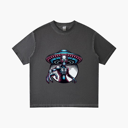 Grey Alien Gradient T Shirts
