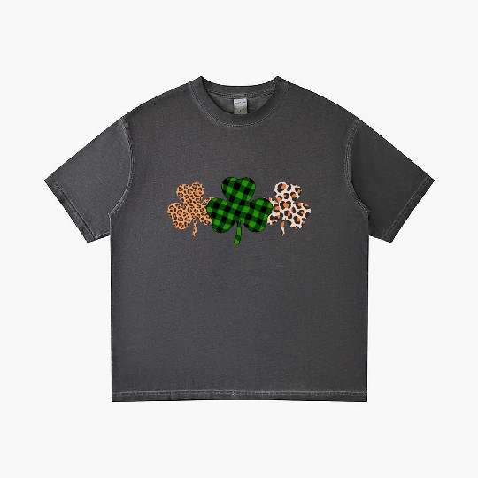 St Patricks Day Lucky Irish Green Plaid Shamrock Gradient T Shirts