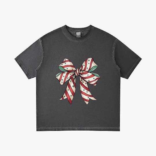 Christmas Coquette bow, Christmas Retro Gradient T Shirts