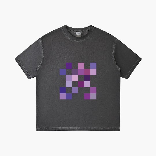 Purple Gradient Squares Design Gradient T Shirts
