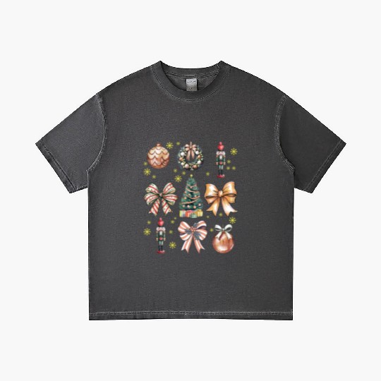Christmas Coquette Bow, Cute Christmas Tree Gradient T Shirts