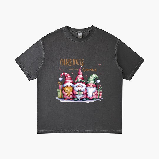 Merry Christmas, Christmas With My Gnomies Gradient T Shirts